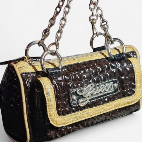 Guess vintage rare croc handbag, brown