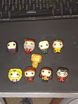 Funko Pop collection with 9 figures and special gold figure like new