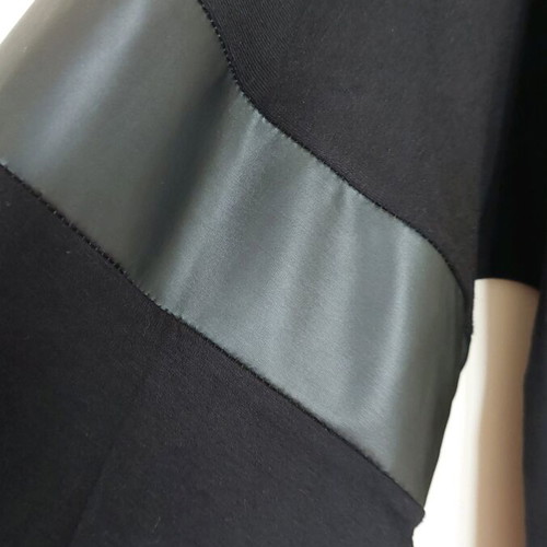 Black fuego asymmetrical blouse with transparency