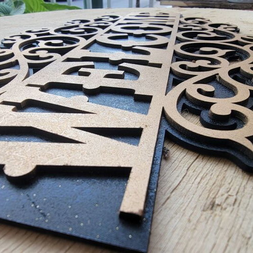 Wooden Welcome sign new with decorative design