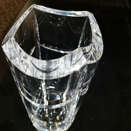 Kosta Boda Rideau crystal vase 1986 by Gun Lindblad