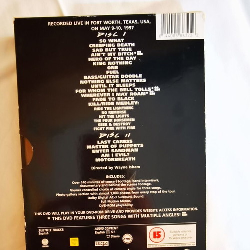 Metallica DVD Cunning Stunts like new, metal