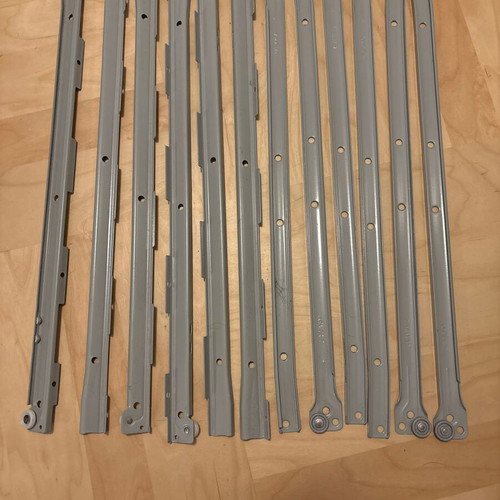 IKEA Metal Drawer Slides Set of 12 with Screws like new