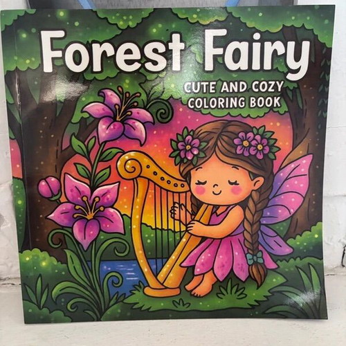 Forest Fairy Cute and Cozy Coloring Book