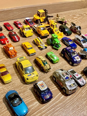 Toy car collection used with Hot Wheels, Gormiti, Bob the Builder