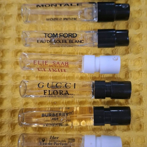 Perfume samples used, pack of 15, authentic fragrances