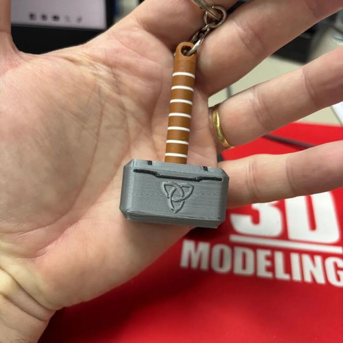 Thor Mjolnir keychain new, multicolored