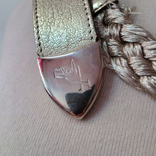 Trussardi Jeans women's belt leather and braided used