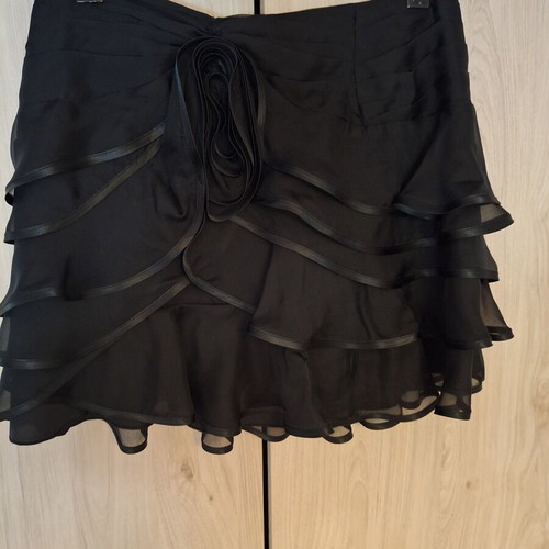 Silk skirt Zini new, black, size M