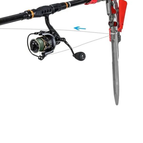 Automatic self-hooking fishing rod holder with two springs new