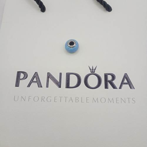 Pandora Murano charm turquoise and silver new