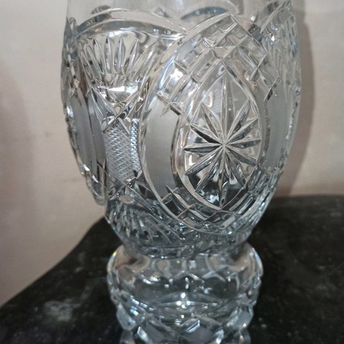 Crystal vases and fruit bowl like new, set of 3 pieces
