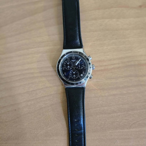 Swiss watch like new, men's, black and beige