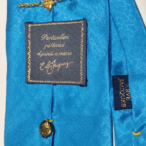 Silk Tie Erve Jacques, Vintage, hand-painted (Rare)