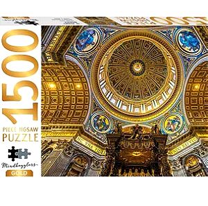 Καινουργιο χρυσο παζλ 1500 κομματια - Βασιλικη του Αγιου Πετρου, Βατικανο