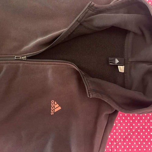 Adidas jacket used, black and pink, size L