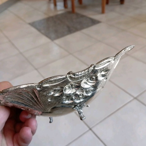 Vintage silver-plated bowl used 15x15 cm