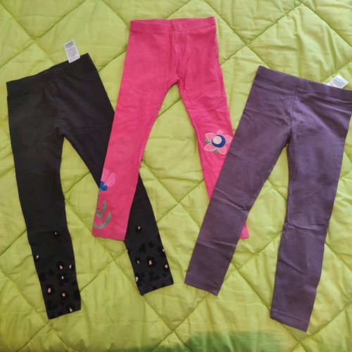 Leggings like new, pack of 3 for 4-5 years, multicolor, 95% cotton