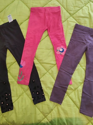 Leggings like new, pack of 3 for 4-5 years, multicolor, 95% cotton