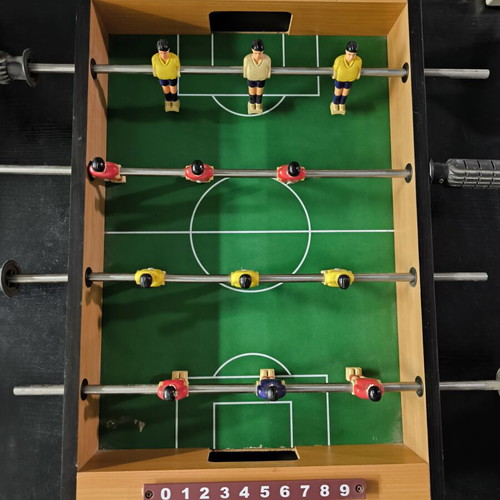 Wooden vintage foosball table used, 51cm x 31cm, no ball