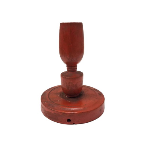Vintage wooden lamp part used, 15 cm
