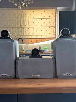 Crystal Audio System 5.1 speaker set with Super Bass 10 subwoofer and floor stands