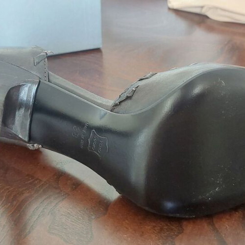 Grey Mer heels No38 like new, brown pumps