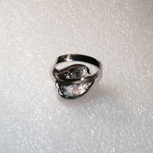 Silver ring 925 with pink and white Swarovski crystals new