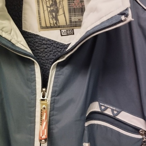 Men's jacket with fleece used, size L, blue