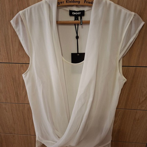 DKNY Ivoire Color Wrap Top New