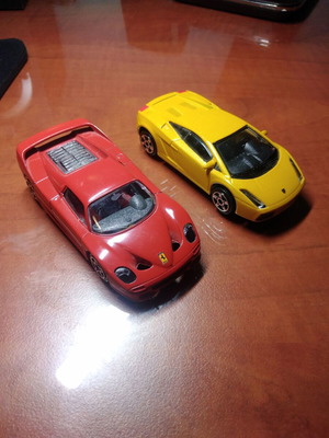 Ferrari F50 and Lamborghini Gallardo like new, scale 1/43