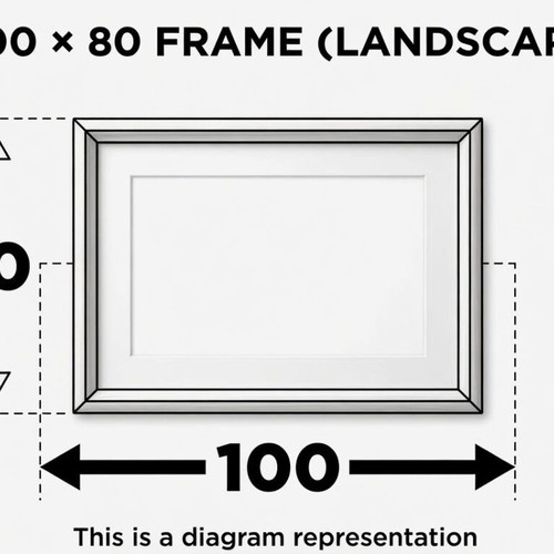 Wooden frame gold new 80x100 cm
