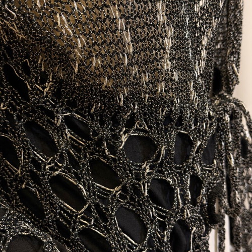 Siste's knitted cardigan like new, black with unique knit design