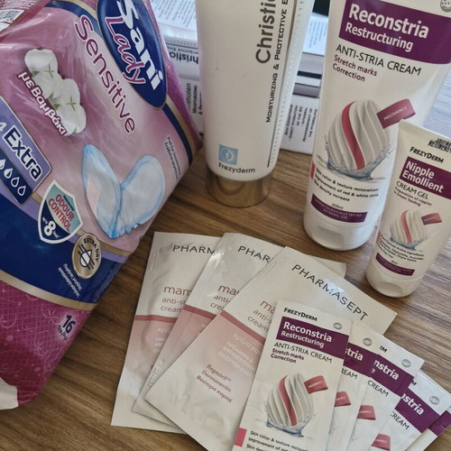 Pregnancy and breastfeeding care set, new