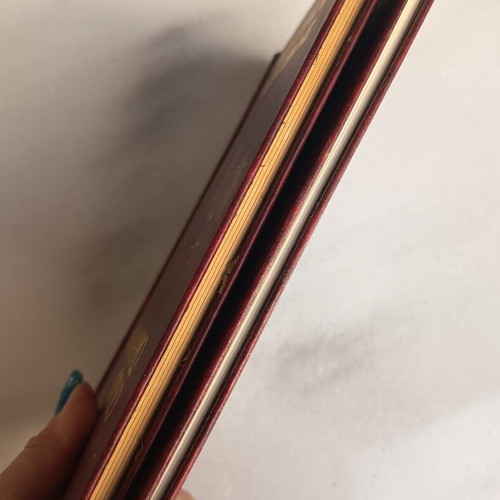 Two books by Menelaos Lountemis, red leather-bound edition