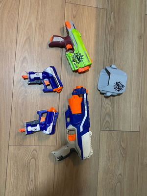 Nerf guns used, set