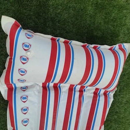 Inflatable mattress and lifebuoy FINA Motor Oil like new, 1960s