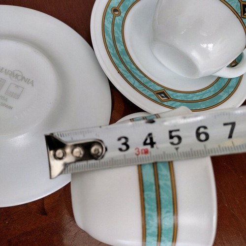 Set of 3 cups with saucers like new, Spain