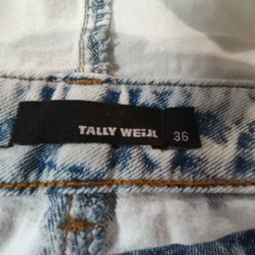 Tally Weijl women's short denim salopette used, size S, blue
