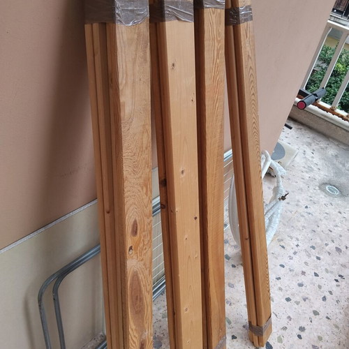 Wood bases for double bed used, 13 pieces 1.52 cm x 10