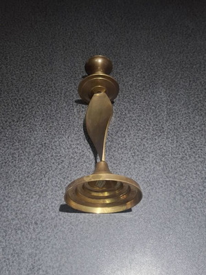 Vintage μπρούτζινο κηροπήγιο 17cm Made in India, σαν καινούργιο