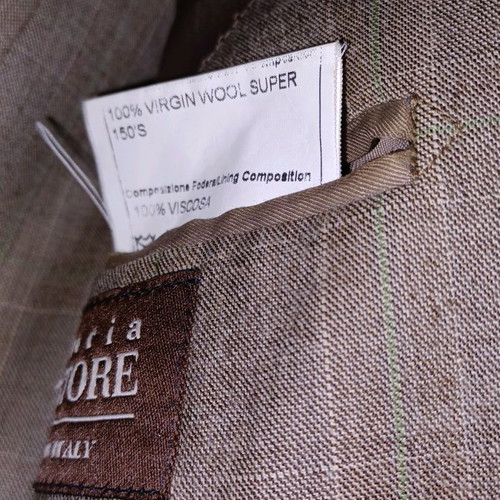 Men's Super 150 suit used, size 48, wool fabric