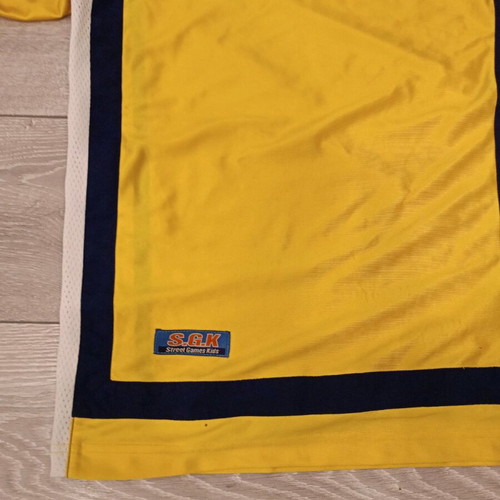 Adidas Teamwear shirt used, yellow and blue, size 176 (S/M)
