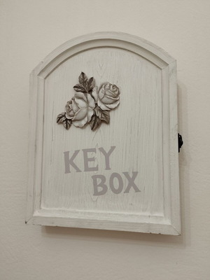 Wooden key box vintage used