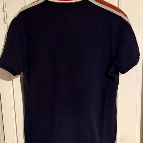 Gucci Pique Polo Stripe Logo T-shirt like new, blue, size M