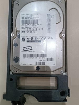 Fujitsu MAM3184MC 15K 18GB Ultra 160 SCSI hard drive used with DELL tray