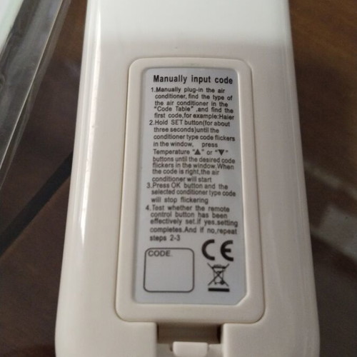 Universal A/C remote control