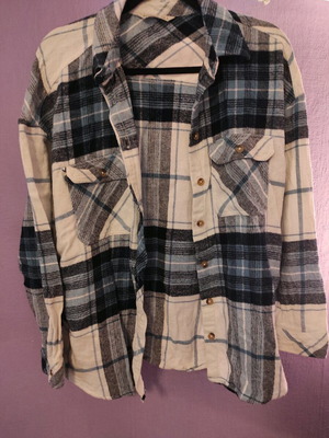 Stradivarius shirt new, overshirt, size M, blue white check
