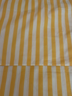 Памучни райе завеси нови, комплект от 2 оранжево и бяло