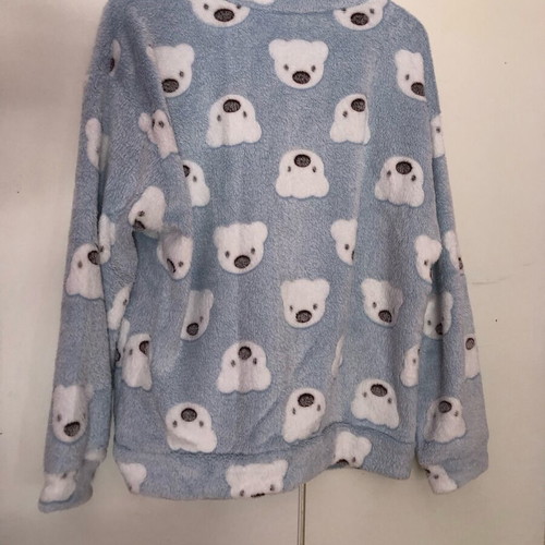 Shein fleece pajamas new, blue with bears
